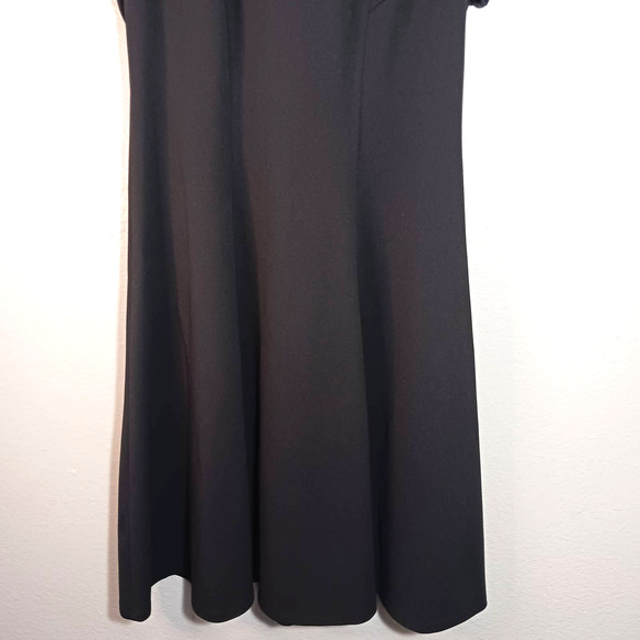 Tommy Hilfiger Formal Career Ruffle Short Sleeve Back Zipper Black Size 0 Dress - Picture 4 of 9